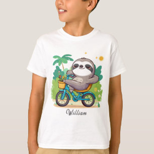 Camiseta La relajante aventura ciclista de Lazy Sloth