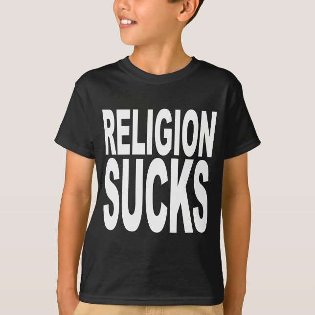 Camiseta La religión chupa (Anverso)
