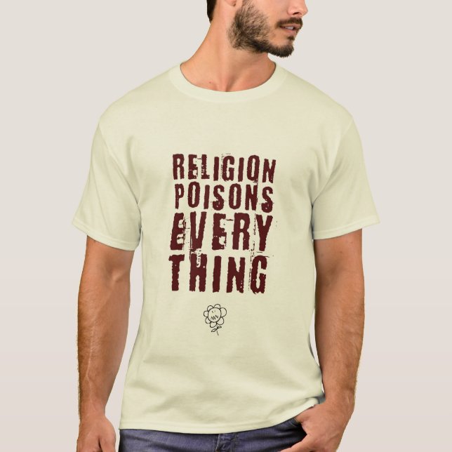 Camiseta La religión envenena todo, grande (Anverso)