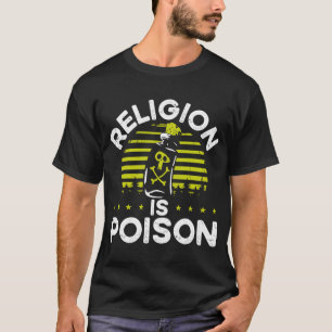 Camiseta La religión es atea a la huella de veneno