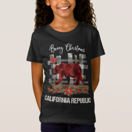 Camiseta La república de California del navidad de Beary