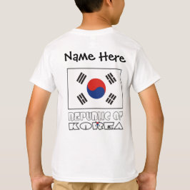 Camiseta La República de Corea y la bandera surcoreana su n