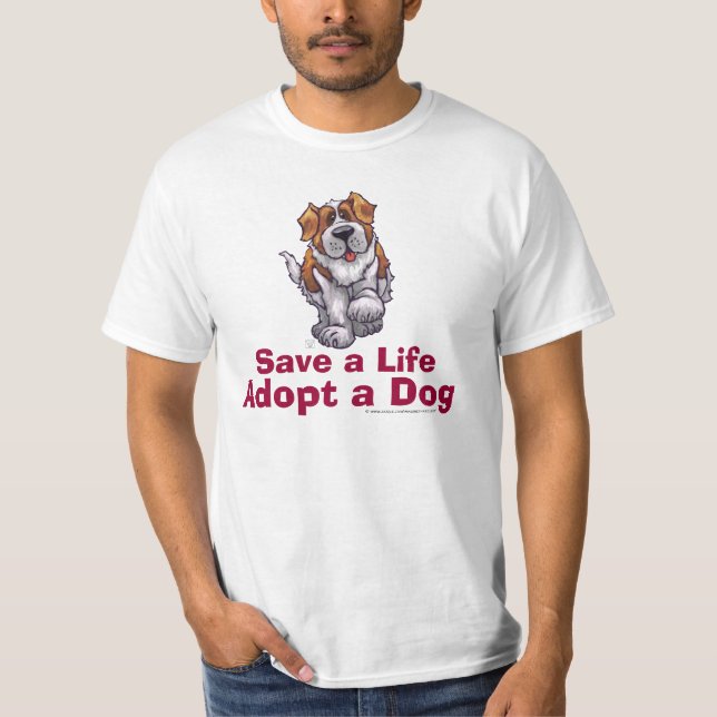 Camiseta La reserva de St Bernard a la vida adopta la (Anverso)