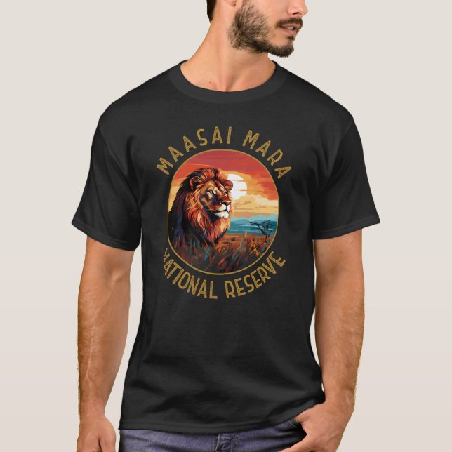 Camiseta La Reserva Nacional de Maasai Mara está angustiada (Anverso)