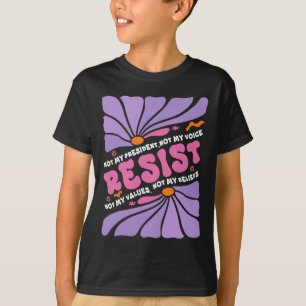 Camiseta La resistencia floral no es mi presidente contra B
