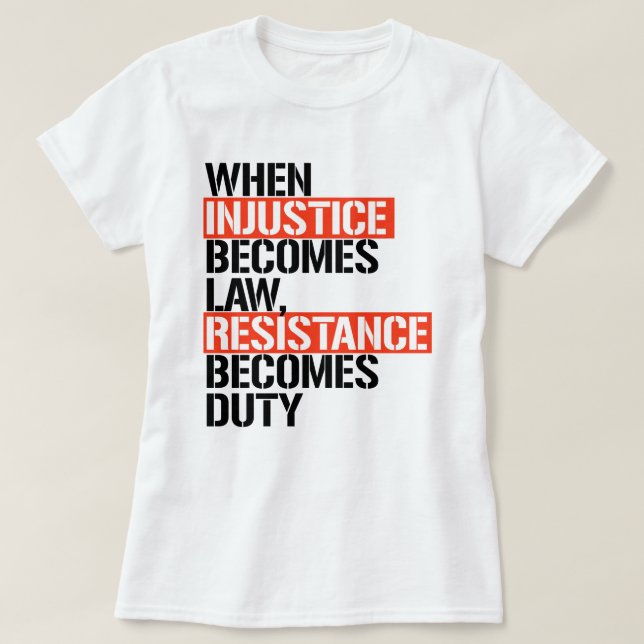 CAMISETA LA RESISTENCIA SE CONVIERTE EN DEBER (Diseño del anverso)
