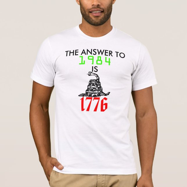 Camiseta La respuesta a 1984 es la serpiente 1778 (Anverso)