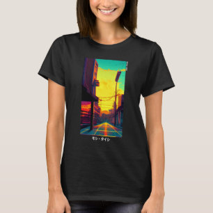 Camiseta La retro de la ola de vaporolas japonesa de los añ