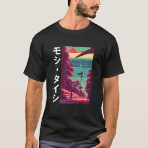 Camiseta La retro de la ola de vaporolas japonesa de los añ
