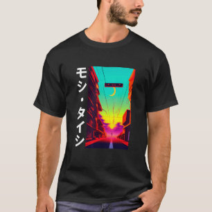 Camiseta La retro de la ola de vaporolas japonesa de los añ
