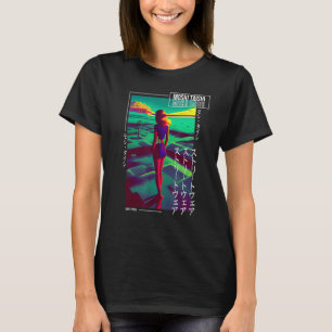 Camiseta La retro de la ola de vaporolas japonesa de los añ