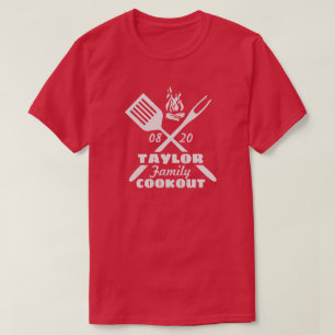 Camiseta La reunión del Cookout de la familia, parrilla