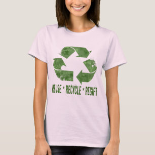 Camiseta La reutilización, recicla, Regift