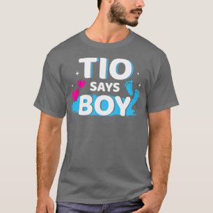 Camiseta La revelación de género tio dice que el niño está 