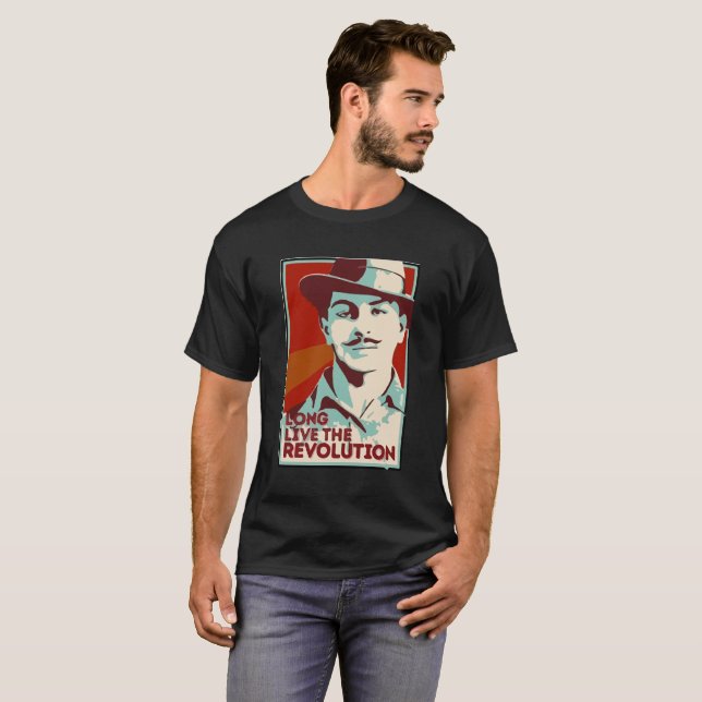 Camiseta La revolución de Bhagat Singh (Anverso completo)