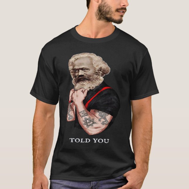 Camiseta La revolución del arte pop de Karl Marx sacude a T (Anverso)