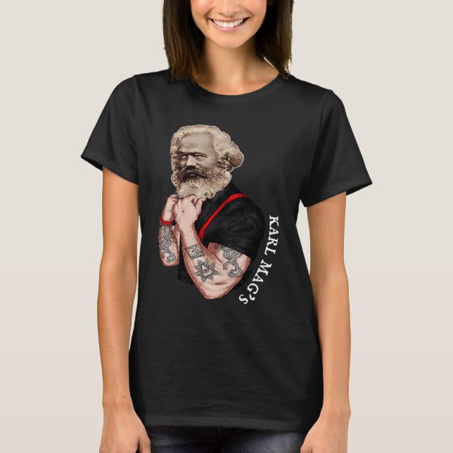 Camiseta La revolución del arte pop de Karl Marx sacude a T (Anverso)