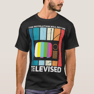 Camiseta La revolución no será televisada en negro L