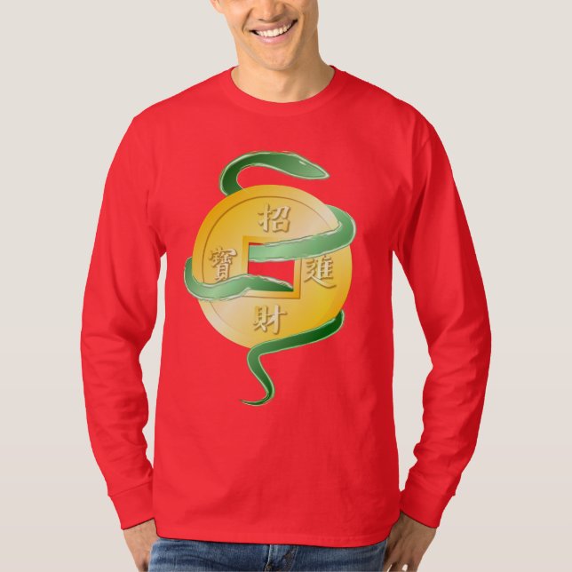 Camiseta La riqueza de la serpiente del Año Nuevo Lunar Chi (Anverso)