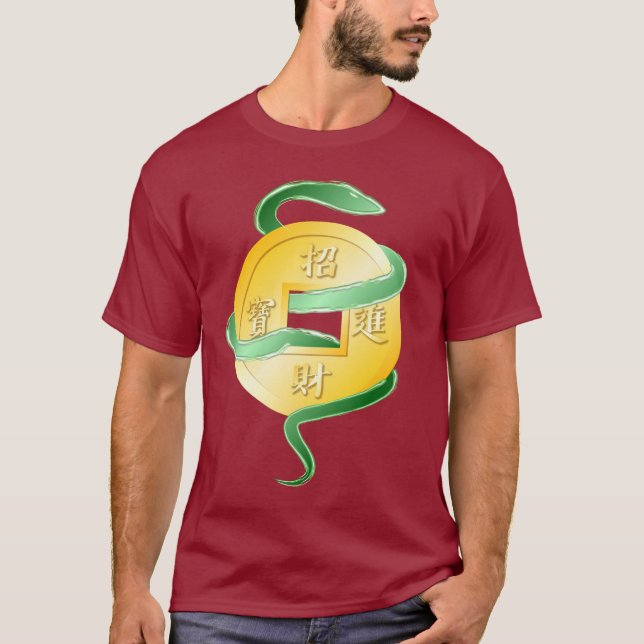 Camiseta La riqueza de la serpiente del Año Nuevo Lunar Chi (Anverso)