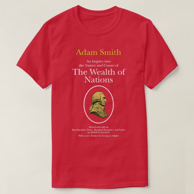 Camiseta La riqueza de las naciones ensenada del libro de v (Diseño del anverso)