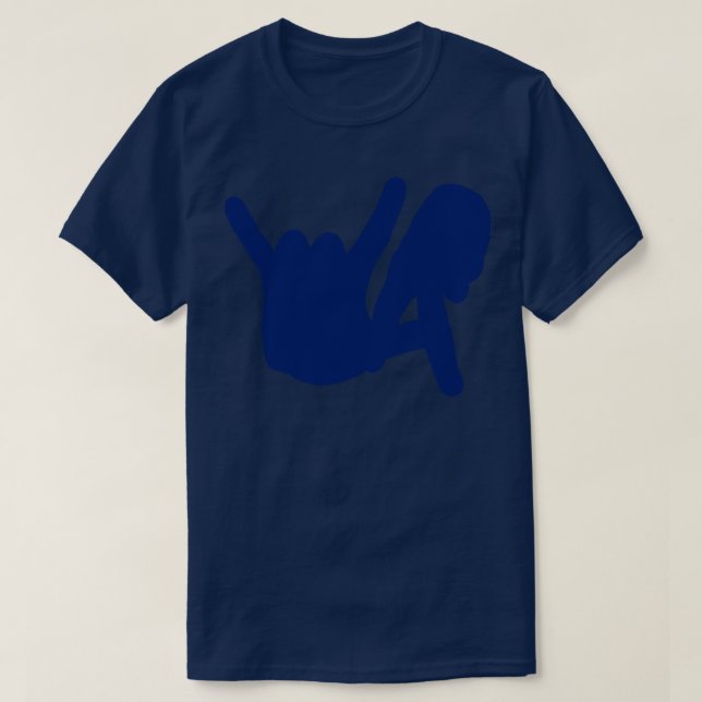 Camiseta La Rocks Hands Silhouette Blue TShirt (Diseño del anverso)