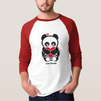 Camiseta La ropa de los hombres del raglán de Panda® del