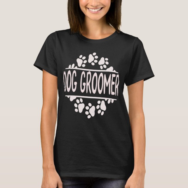Camiseta La ropa de perro Groomer de Furologist (Anverso)