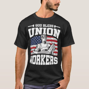 Camiseta La ropa de trabajador de la Unión Bandera America