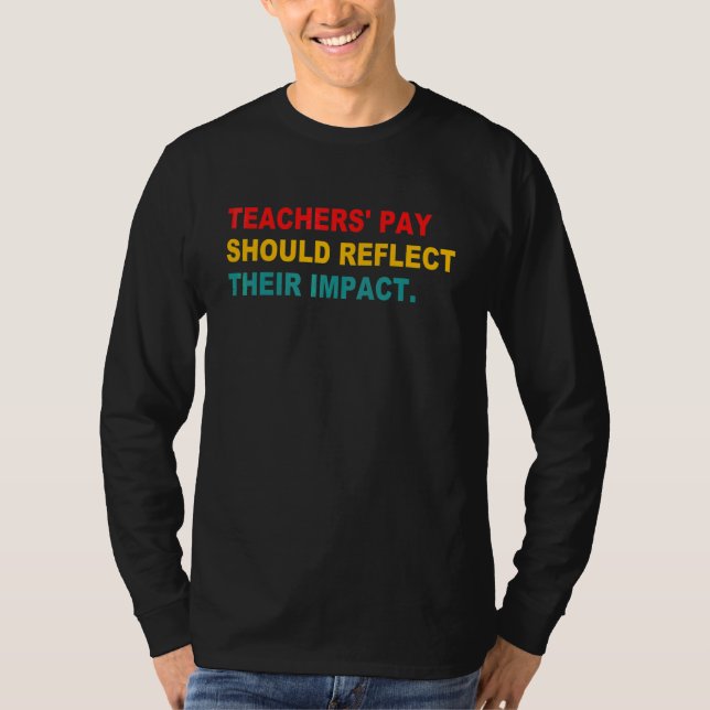 Camiseta La Ropa Debería Reflejar El Impacto De Los Maestro (Anverso)