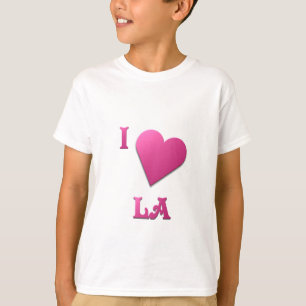 Camiseta LA — Rosa caliente