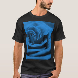 Camiseta La rosa roja azul, macrobelleza.