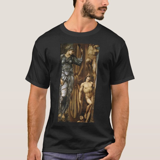 Camiseta La rueda de la fortuna (por Edward Burne-Jones) (Anverso)