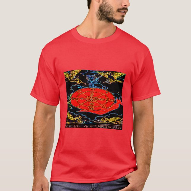Camiseta La rueda de la moda masculina de la fortuna (Anverso)