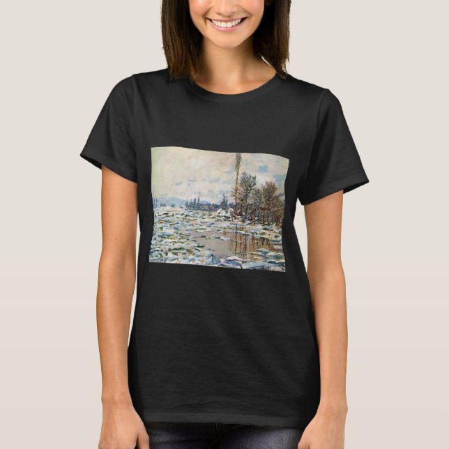 Camiseta La ruptura del hielo de Claude Monet (Anverso)