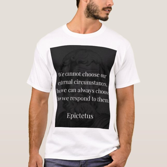 Camiseta La sabiduría de Epictetus: Empoderamiento a través (Anverso)