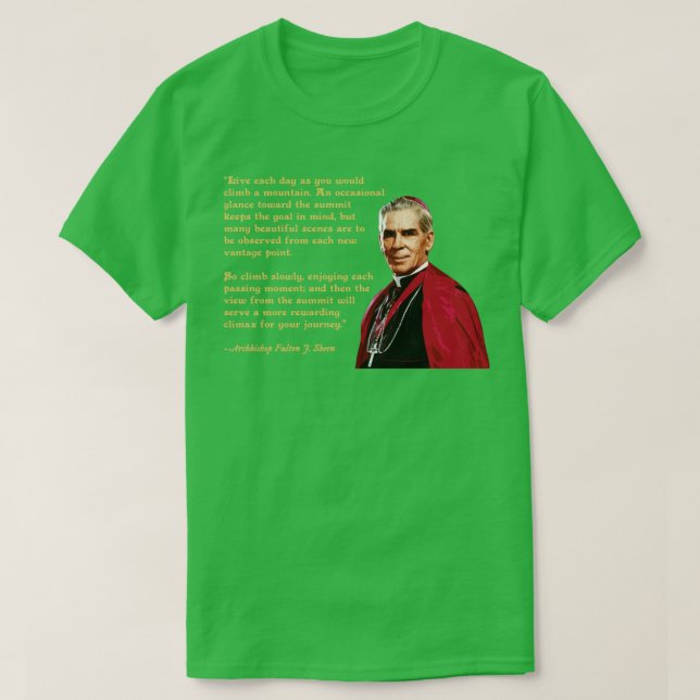 Camiseta La sabiduría de Fulton Sheen (Diseño del anverso)