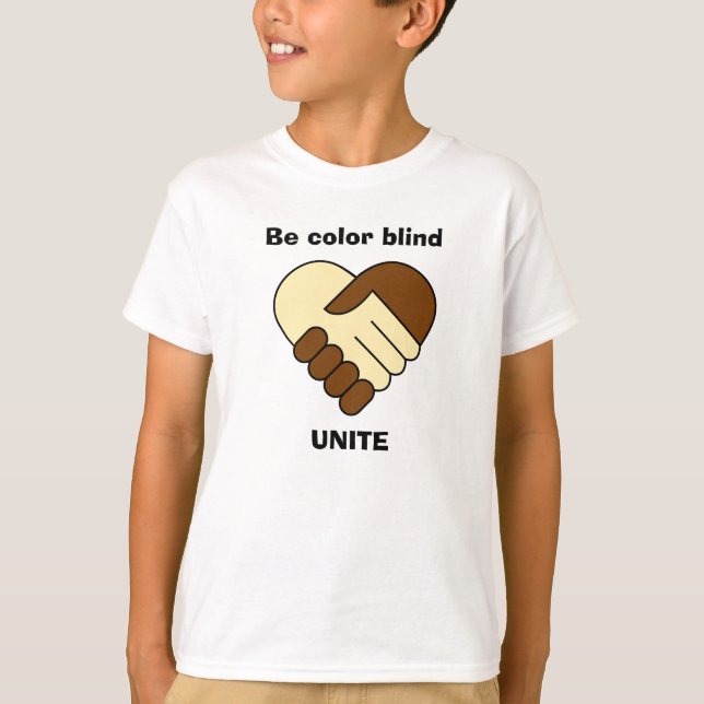 Camiseta La sacudida anti de la mano del tema del racismo (Anverso)