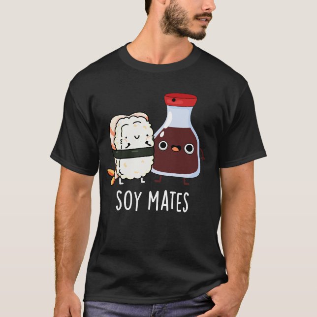 Camiseta La salsa de soja divertida de Soy Mates Pun Dark B (Anverso)