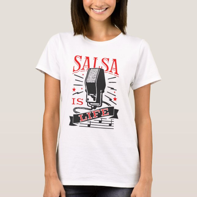 Camiseta La salsa es la vida (Anverso)