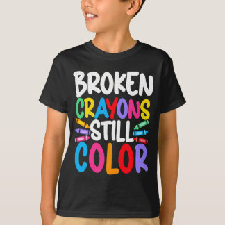 Camiseta La salud mental de los hombres con crayones rotos 