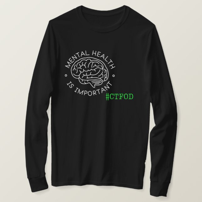 Camiseta La salud mental es importante. (Anverso del diseño)