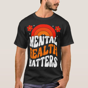 Camiseta La salud mental importa el arcoiris groovy