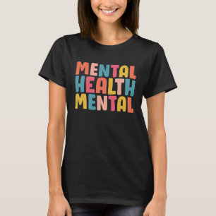 Camiseta La salud mental importa el trabajo estético retro
