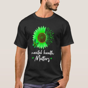 Camiseta La salud mental importa la mariposa de girasol ver