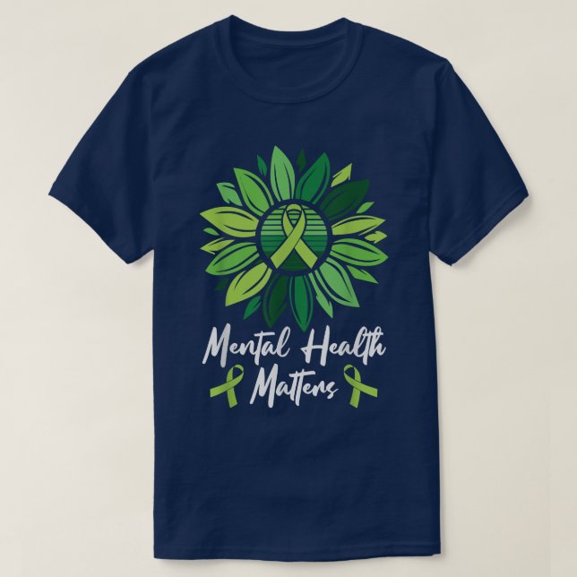 Camiseta La Salud Mental Metaliza El Girasol La Salud Menta (Diseño del anverso)