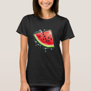 Camiseta La sandía en la salpicadura de la vibe acuática de