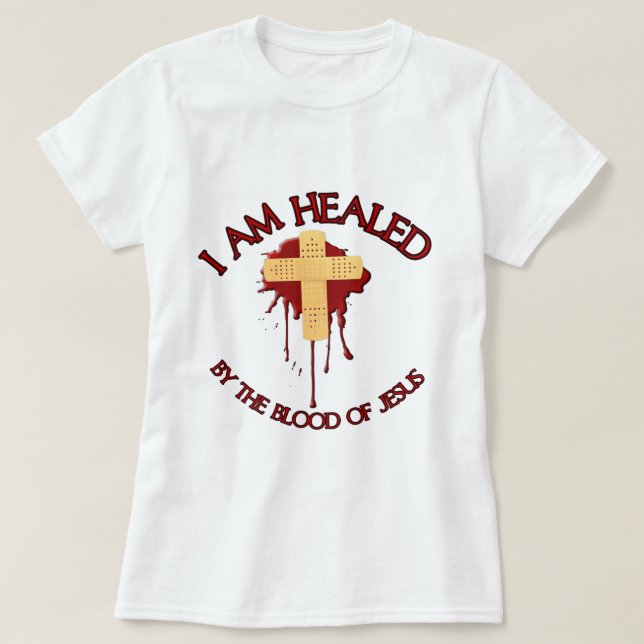 Camiseta La sangre de Jesús me curo (Diseño del anverso)