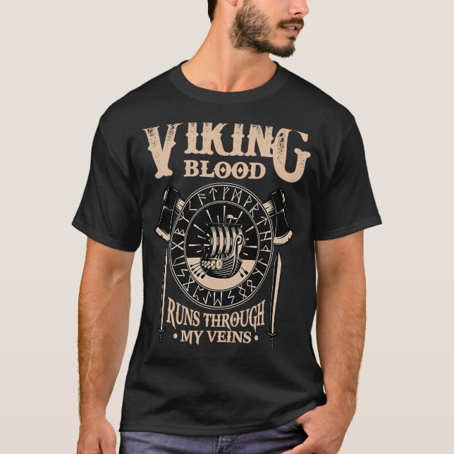 Camiseta La Sangre De Matiología Del Naranja Vikingo Corre  (Anverso)