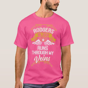 Camiseta La Sangre De Rodgers Corre A Través De Mis venas
